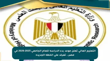 التعليم العالي تعلن موعد بدء الدراسة للعام الجامعي 2025-2026 في مصر.. تعرف على الخطة الجديدة